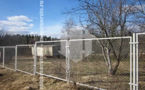 Забор из сетки рабицы с секциями 61 метр