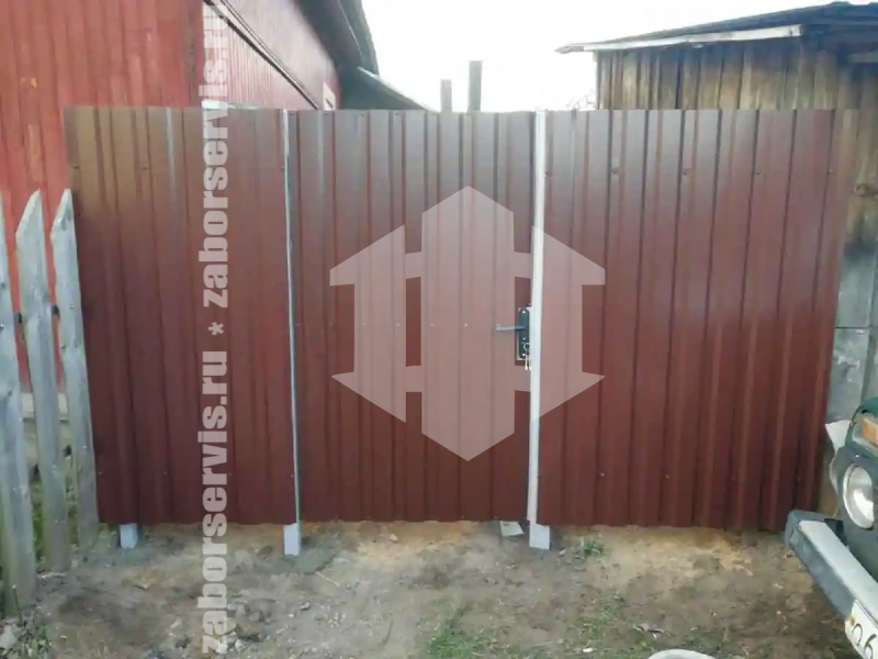Забор из профнастила 62 метра