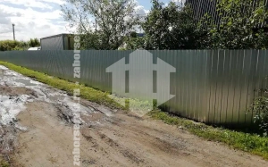 Оцинкованный забор из профнастила 65 метров