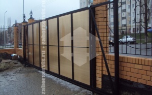 Откатные ворота из поликарбоната