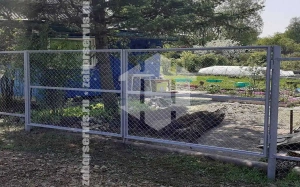 Забор из сетки рабицы в натяг секционный 20 соток