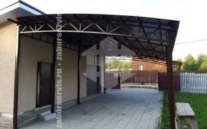 Полуарочный навес пример 8