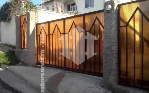 Сварной забор с поликарбонатом 75 метров