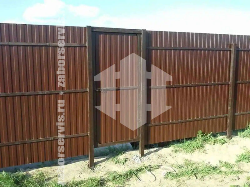 Забор из профнастила 39 метров