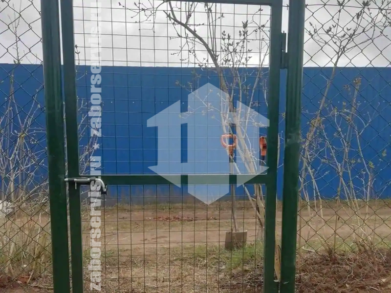 Забор из сетки рабицы с проволокой 84 метра