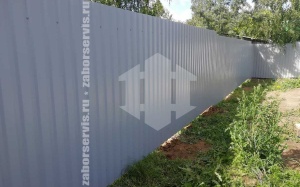Забор из профнастила оцинкованный 72 метра
