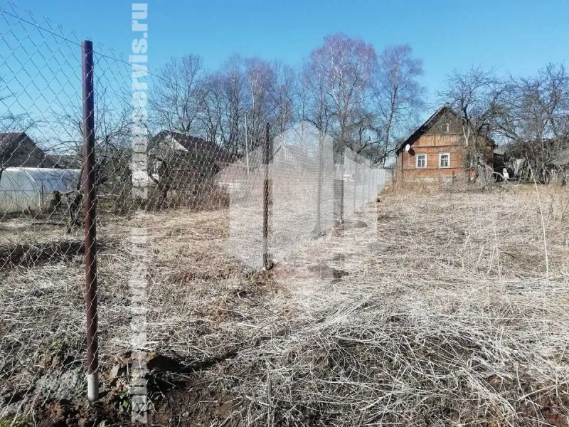 Забор из сетки рабицы оцинкованный 85 метров