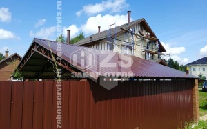 Навес двускатный работа 3