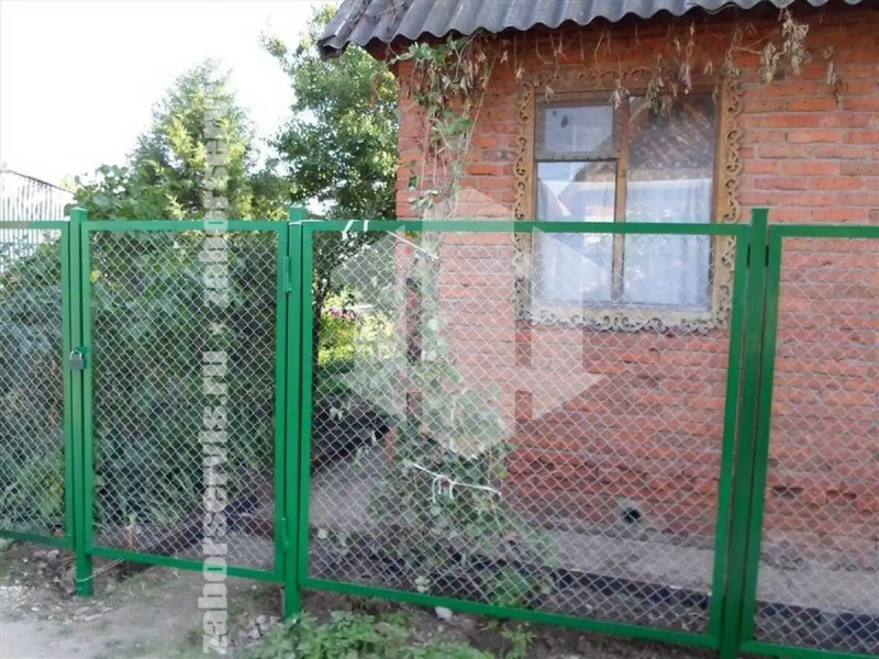 Забор из сетки рабицы в натяг секционный 50 метров