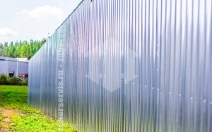 Забор из профнастила оцинкованный 52 метра