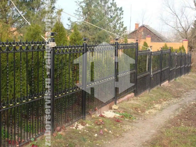 Кованый секционный забор 85 метров