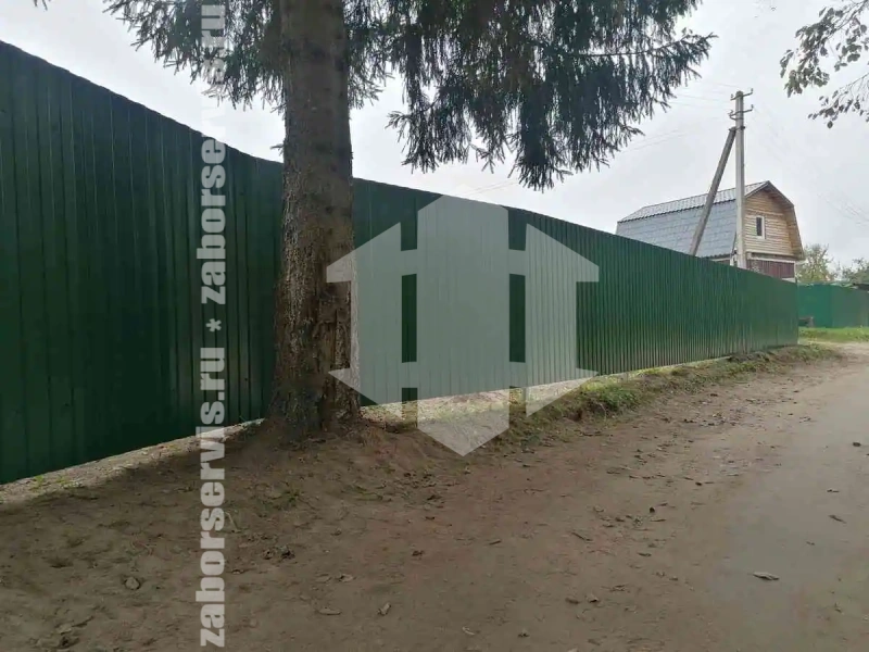 Забор из профнастила 75 метров