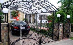 Кованый навес пример 9