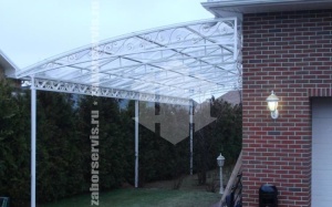 Полуарочный навес пример 5