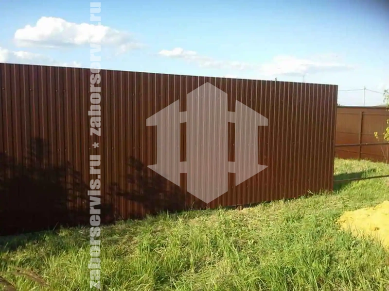 Забор из профнастила 39 метров