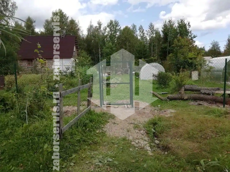 Забор из сетки рабицы с проволокой 112 метров