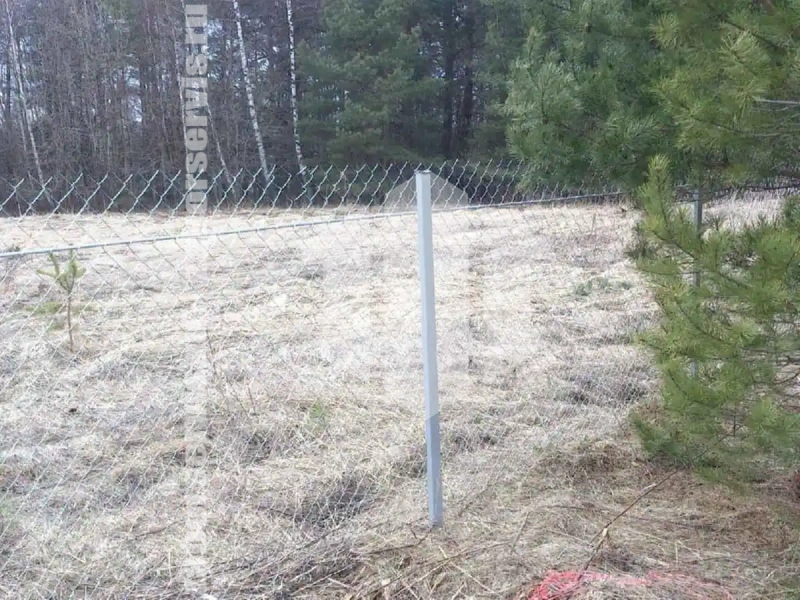 Забор из сетки рабицы с арматурой 58 метров