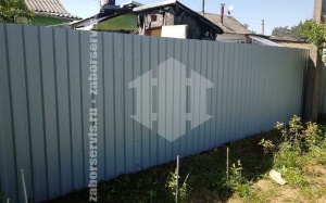 Забор из профнастила оцинкованный 38 метров