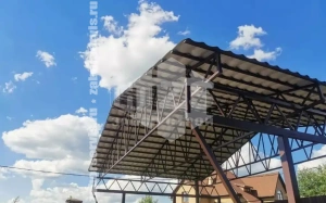 Навес двускатный работа 8